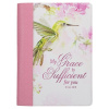 Journal -  Zipper My Grace is Sufficient Hummingbird Pink